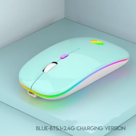 Silent Silent Laptop Gaming Girl Mouse (Option: Blue-Dual template)