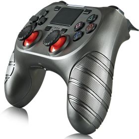 Six Axis Double Vibration Game Handle With Light (Option: Grey-USB)