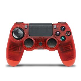 Wireless handle Dual vibration Bluetooth handle (Option: Transparent red)