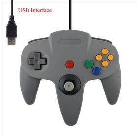 USB N64 Computer Handle PC Computer Handle N64 Game Handle N64 Handle (Color: Grey)