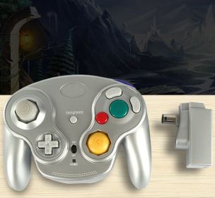 Ngc Game Handle NGC2.4G Wireless Game Handle Wii Handle Private Model (Color: Silver)