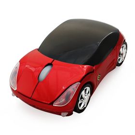 Wireless Car Mouse Notebook Desktop Computer Accessories (Color: Red)