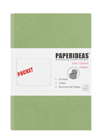 Soft leather Notebook aA6 Diary Portable Portable Small Notepad With Blank Page Number Pocket Book (Option: Avocado Green-Blank)