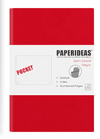 Soft leather Notebook aA6 Diary Portable Portable Small Notepad With Blank Page Number Pocket Book (Option: Red-Horizontal line)