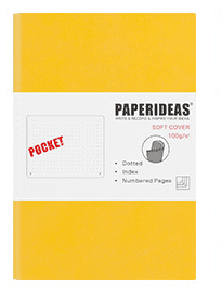 Soft leather Notebook aA6 Diary Portable Portable Small Notepad With Blank Page Number Pocket Book (Option: Lemon yellow-Horizontal line)