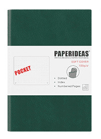 Soft leather Notebook aA6 Diary Portable Portable Small Notepad With Blank Page Number Pocket Book (Option: Christmas green-Horizontal line)