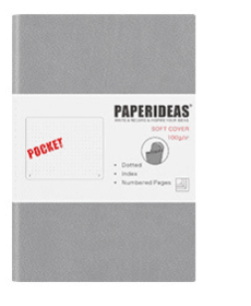 Soft leather Notebook aA6 Diary Portable Portable Small Notepad With Blank Page Number Pocket Book (Option: Gun Ash-Horizontal line)
