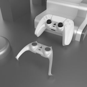 Decorative Strip For PS5 Controller Joystick Handle PC Decoration Strip For P5 Gamepad Controle Decorative Shell Cover (Color: Silver)