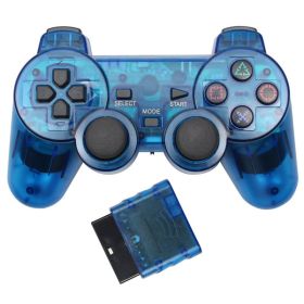 Factory Direct Sale PS2 Neutral Snowflake Key Universal Key Wireless Controller Naked 2.4G Game Controller (Color: Blue)