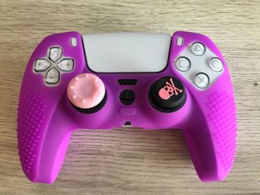 ps5 Gamepad Silicone Cover Non-slip Silicone Protective Cover (Color: Purple)