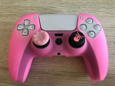 ps5 Gamepad Silicone Cover Non-slip Silicone Protective Cover (Color: Pink)