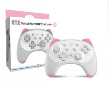 Good ValueSwitchLite Universal Pro Bluetooth Wireless Game Nfc Cartoon Handle NS Handle (Option: Good value cat white)