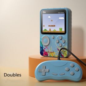 Retro Portable Mini Handheld Video Game Console Built-in 500 games 3.0 Inch LCD Kids Color Game Player (Option: Blue doubles-USB)