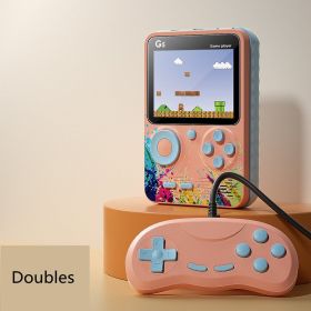 Retro Portable Mini Handheld Video Game Console Built-in 500 games 3.0 Inch LCD Kids Color Game Player (Option: Pink doubles-USB)