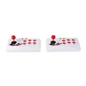 HD wireless double joystick game console fighting arcade (Color: White)