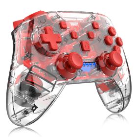 Wireless Wake-up Burst SwitchPRO Bluetooth Transparent Lighted Gamepad (Option: RedA-USB)