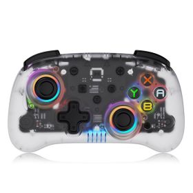 Six-axis Somatosensory Glare Transparent Bluetooth Small Handle (Option: White-USB)