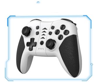Computer Android Six-axis Dual Vibration Gyroscope Wireless Bluetooth Game Handle (Option: White-USB)
