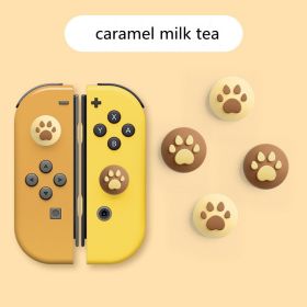 Suitable For Nintendo Lite Rocker Cat Claw Key  Silicone Joycon Sleeve (Option: Caramel milk tea)