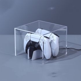 Handle Storage Box Acrylic Ps4slim Host Cooling Game Console Protection Case (Option: Transparent dust cover)