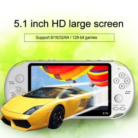Handheld game console X12 large-screen arcade version 8GPSP (Color: White)