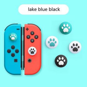 Suitable For Nintendo Lite Rocker Cat Claw Key  Silicone Joycon Sleeve (Option: Lake blue black)