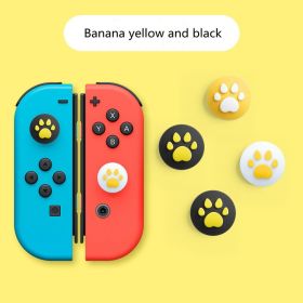 Suitable For Nintendo Lite Rocker Cat Claw Key  Silicone Joycon Sleeve (Option: Banana yellow black)