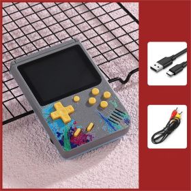 Pocket Handheld Game Console Built-in 500 Classic Game (Option: Silver grey-Single person model)