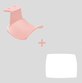 Universal Hanging Rack Of Non-perforated Game Handle (Option: Pink wall hanging L style)