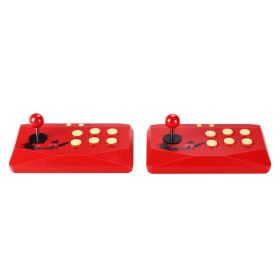 HD wireless double joystick game console fighting arcade (Color: Red)