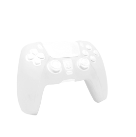 Silicone Protective Sleeve For Handles With Non-slip Joystick Cap Game Machine Accessories (Option: White-PS5 Silicone Case)