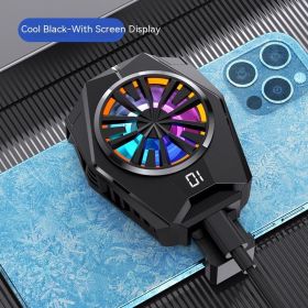 Mobile Phone Cooling Semiconductor Refrigeration Portable Back Clip Fast Radiator (Option: With Temperature Display)
