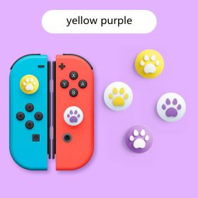 Suitable For Nintendo Lite Rocker Cat Claw Key  Silicone Joycon Sleeve (Option: Yellow purple)