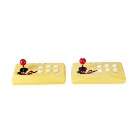 HD wireless double joystick game console fighting arcade (Color: Yellow)
