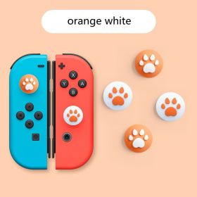 Suitable For Nintendo Lite Rocker Cat Claw Key  Silicone Joycon Sleeve (Option: Orange white)