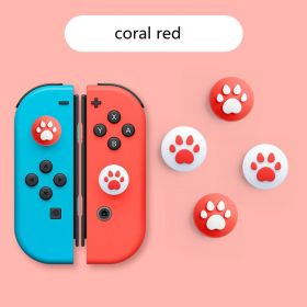 Suitable For Nintendo Lite Rocker Cat Claw Key  Silicone Joycon Sleeve (Option: Coral red)