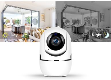 1080P Home Security Surveillance  Auto Tracking Camera US Plug (Option: White-1080P EU)