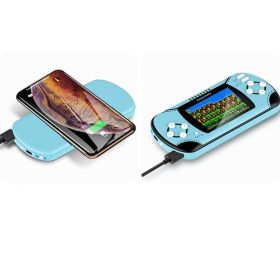 Handheld Game Console Wireless Charging Treasure Game Console QI (Option: B blue-USB)