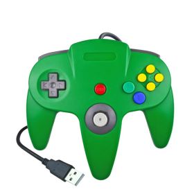 USB N64 Computer Handle PC Computer Handle N64 Game Handle N64 Handle (Color: Green)