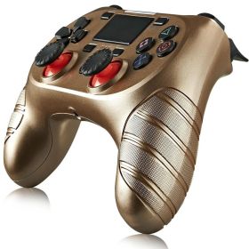 Six Axis Double Vibration Game Handle With Light (Option: Gold-USB)