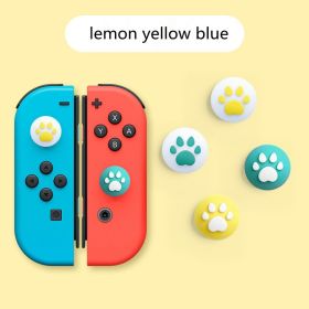 Suitable For Nintendo Lite Rocker Cat Claw Key  Silicone Joycon Sleeve (Option: Lemon yellow blue)