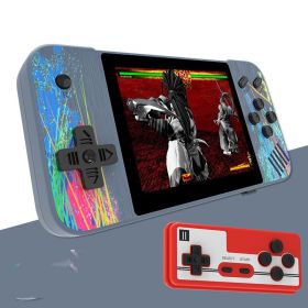 The New G3 Handheld Game Console Horizontal Screen Retro Nostalgic Arcade (Option: Double Grey Cyan-USB)