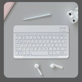 Tablet Notebook Wireless Keyboard And Mouse Set Bluetooth (Color: White)