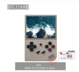 Open Source Portable Retro Arcade Handheld Game Console (size: Grey-64GB)