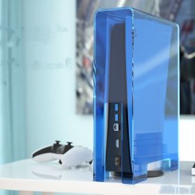 Handle Storage Box Acrylic Ps4slim Host Cooling Game Console Protection Case (Option: Klein blue)